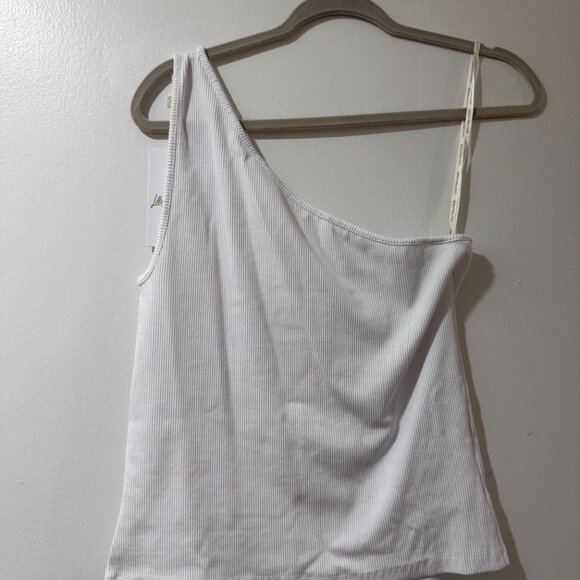 🏷 *NWT* 🤍 Lilly Pulitzer “Gael” One-Shoulder Knit Top - Resort White (Size L) - Picture 7 of 9